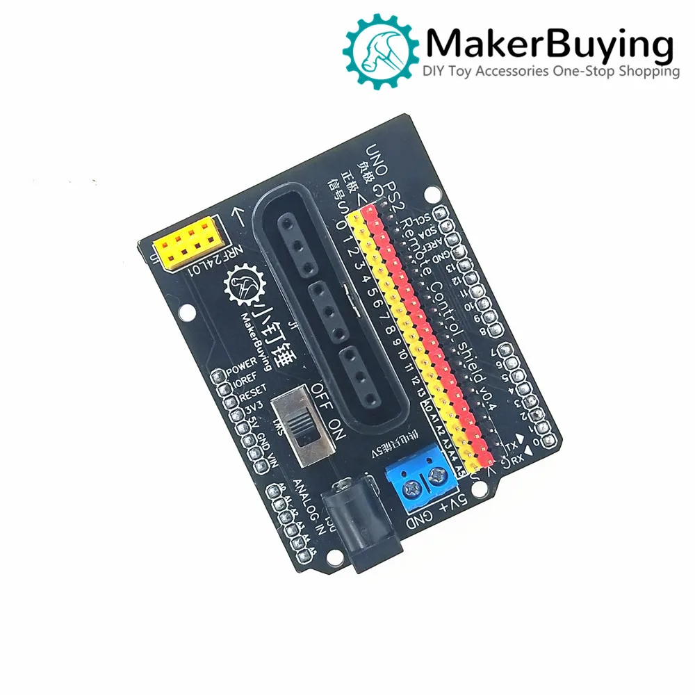 PS2 four degrees of freedom uno remote control expansion board Motor Shield smart car motor drive board wireless remote control