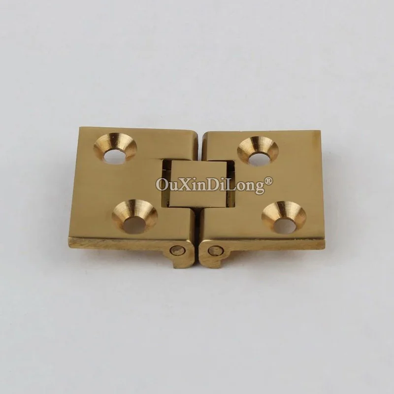 8PCS Brass Dining Table Round Table Folding Hinges Table Flap Hinges Hidden Bookcase Home Cabinet Furniture Hardware FG481