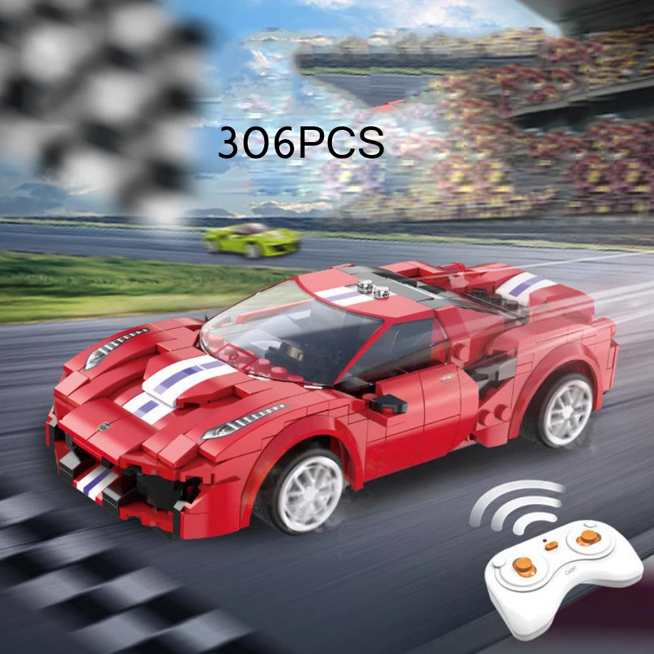 Technical Italia Horse Super Sport Car Building Block 488 Supercar App Rc Racing Brick Radio 2.4ghz Remote Control Vehicle Toys