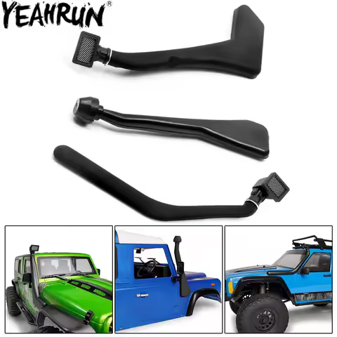 YEAHRUN RC Car Rubber Safari Snorkel for 1/10 Axial SCX10 D90 Gelande II Tamiya Hilux High Lift Body Car Shell Parts