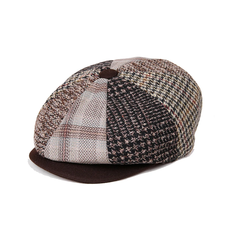 2020 Autumn Winter New Tommy Hats Men Newsboy Hats Vintage Splicing Octagon Cap Women Casual Berets Gatsby Flat Hat BLM270