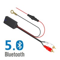 Car SUV Bluetooth 5.0 Radio Stereo Audio Cable Adapter 2RCA Connector Music AUX Adapter Wireless Car Receiver Dongle
