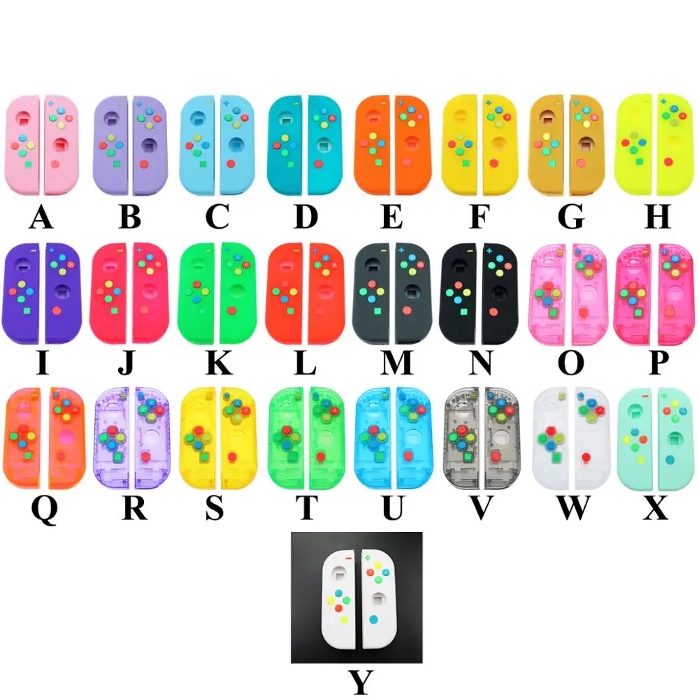 YuXi çok renkli 23 renk nintip Switch NS Joy için Joy Con yedek konut kabuk kapağı için NX JoyCons kontrol cihazı kovanı