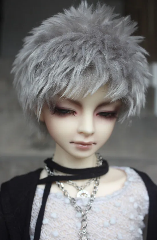 M0327 children handmade toy 1/6 1/3 1/4 uncle Doll wig BJD/SD doll props Accessories Silver grey short hair 1pcs