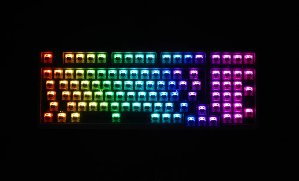 Imagem -05 - Rgb Teclado Mecânico Personalizado Pcb Programável Qmk Via Firmware Interruptor Rgb Completo Underglow tipo c Bm980rgb Bm980