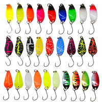 7/9/10Pcs Trout Bait 2.5g/2.6g/3g/3.2g/3.5g/5g Metal Spoon Fishing Lure Wobbler Casting Jigging Tackle Accessories Pesca Chub
