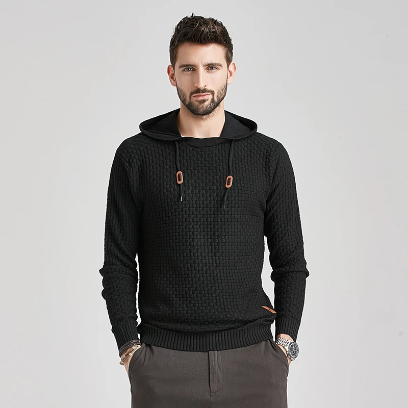 TFU-suéteres con capucha para hombre, Jersey cálido de algodón, informal, a la moda, de Color sólido, 3XL, para primavera y otoño, nuevo, 2020