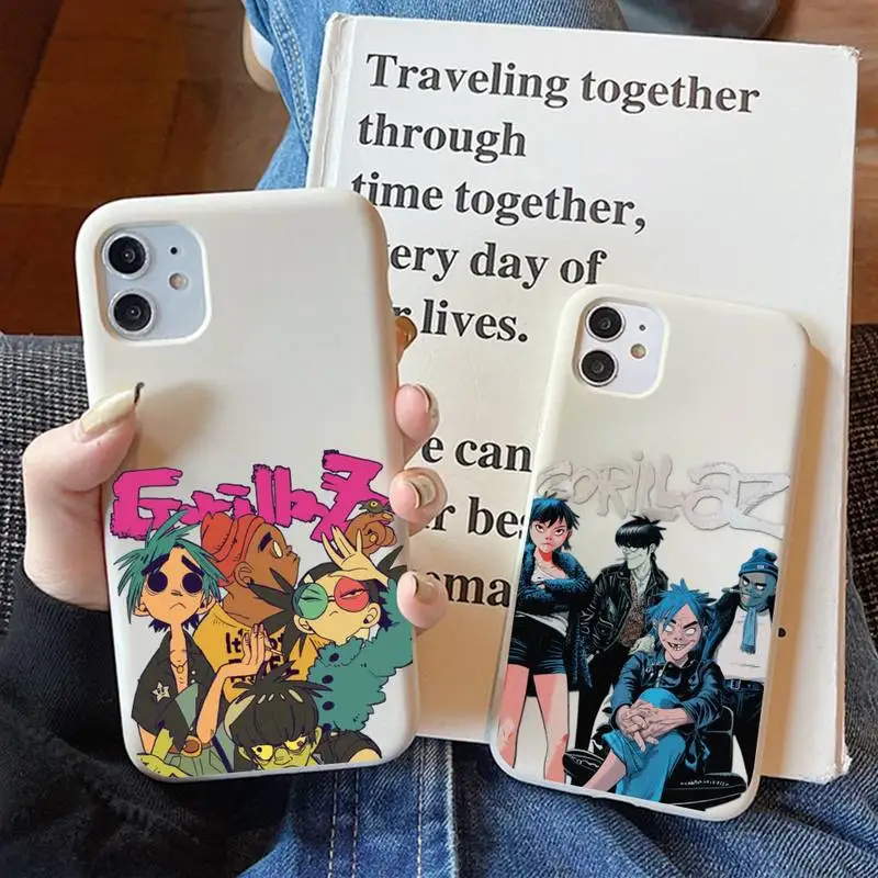 Gorillaz Phone Case Soft Solid Color for iPhone 11 12 13 mini pro XS MAX 8 7 6 6S Plus X XR