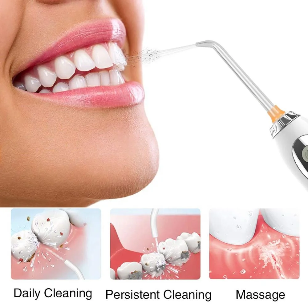 Portable Electric Teeth Water Pulse Flossing Thread Oral Clean Kit Dental IPX7 Waterproof 300ml Big Water Tank 5 Mode Irrigator