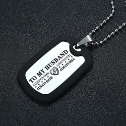 Vnox Personalize Dog Tag for Men Silicone Stainless Steel Pendant Custom Necklace for Him Valentines Day Promise Gift