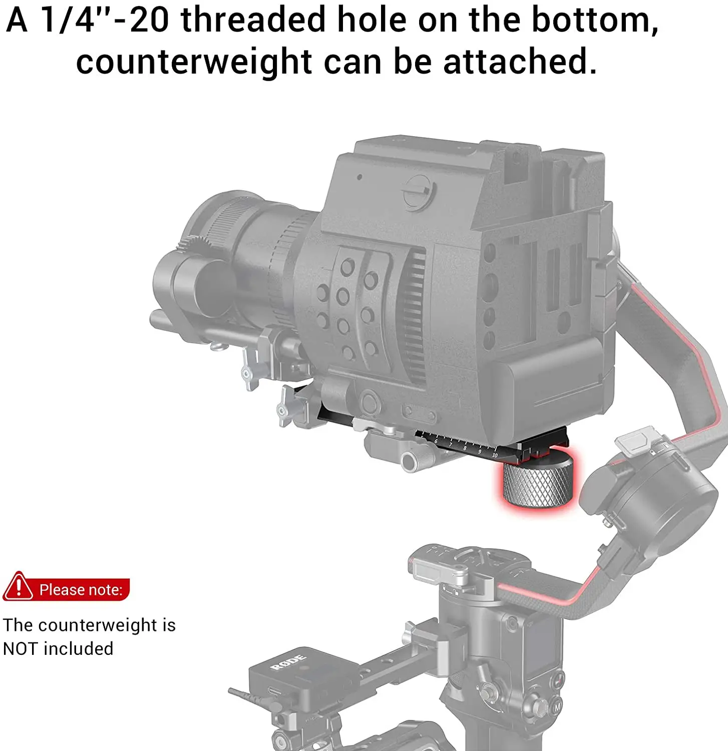 SmallRig Extended Quick Release Plate for DJI RS 2 /RS 3/RS 3 Pro& Ronin-S Clamp Quick Instal System 3031B