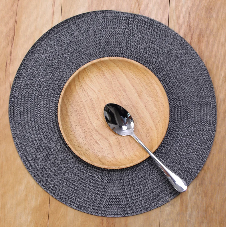 4pcs PP Dining Table Mat Woven Placemat Pad Heat Resistant Bowls Coffee Cups Coaster Tableware Mat For Home Kitchen Party Supply