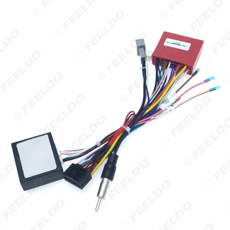 FEELDO Car 16pin Stereo Radio Power Cable Adapter Wiring Harness For Mazda 3(08-12)/5(08-15)/6(07-12)/8/CX-7