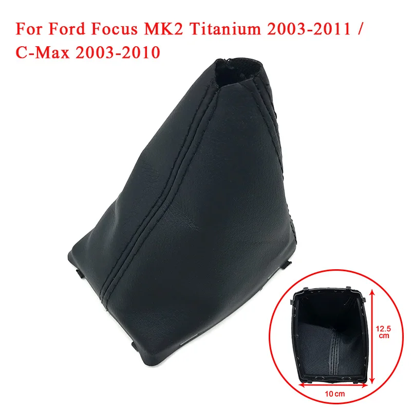 PU Leather Car Stick Shifter Knob Gear Shift Boot Gaiter Dust Cover Case For Ford Focus MK2 Titanium 2003-2011 /C-Max 2003-2010