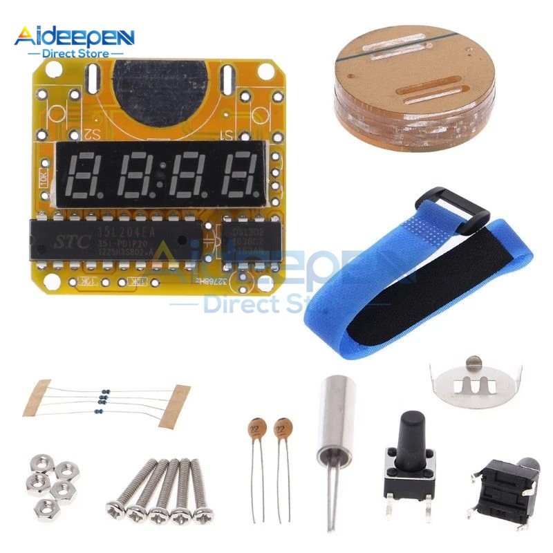 DC 3V LED Digital Watch Electronic Clock DIY Kit With Transparent Cover Smart Electronic Single-chip High Quality 100% Brand New