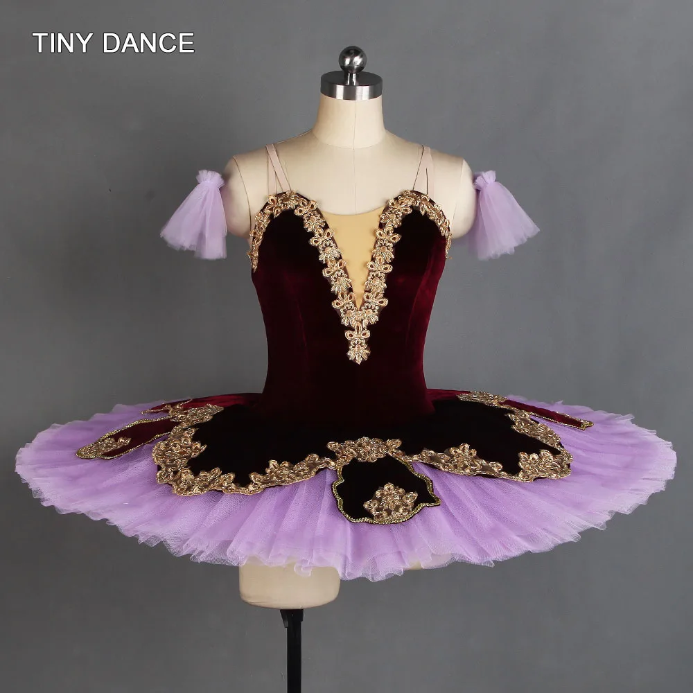 

Purple Classical Ballet Tutu Adult Girls Professional Ballet Dance Costume Velvet Bodoice with 7 Layer Platter Tulle Tutu BLL410