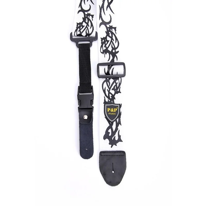 Pp Gitarren gurt mit Leder flamme, E-Gitarren gurt, Gitarren zubehör, 5cm, heißer Verkauf – Detail 5