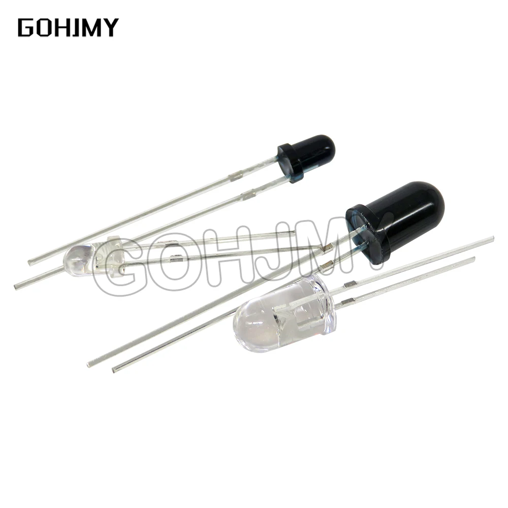 20PCS 5mm LED Infrared Diode 940nm Light Emitting Diode Lamp 5 mm (Transparent Water Clear Lens Through Hole 940 nm)  New