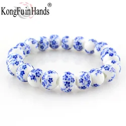 Blue and White Porcelain Beads Strand Bracelet OL Style Classic Ceramics Accessories Made In China Creative Gifts Factory Price