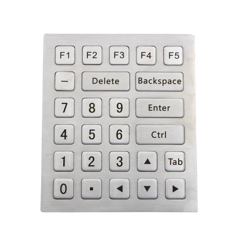 26 Key Rugged Stainless Steel Keypad Waterproof Vandal Proof for Kiosk ATM Vending Machine