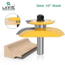 LAVIE 1pc 12mm 1/2 Shank Raised Panel Router Bit with Backcutter Cove 3-1/4 Tenon Bit Woodworking Milling Cutter for Wood 03127