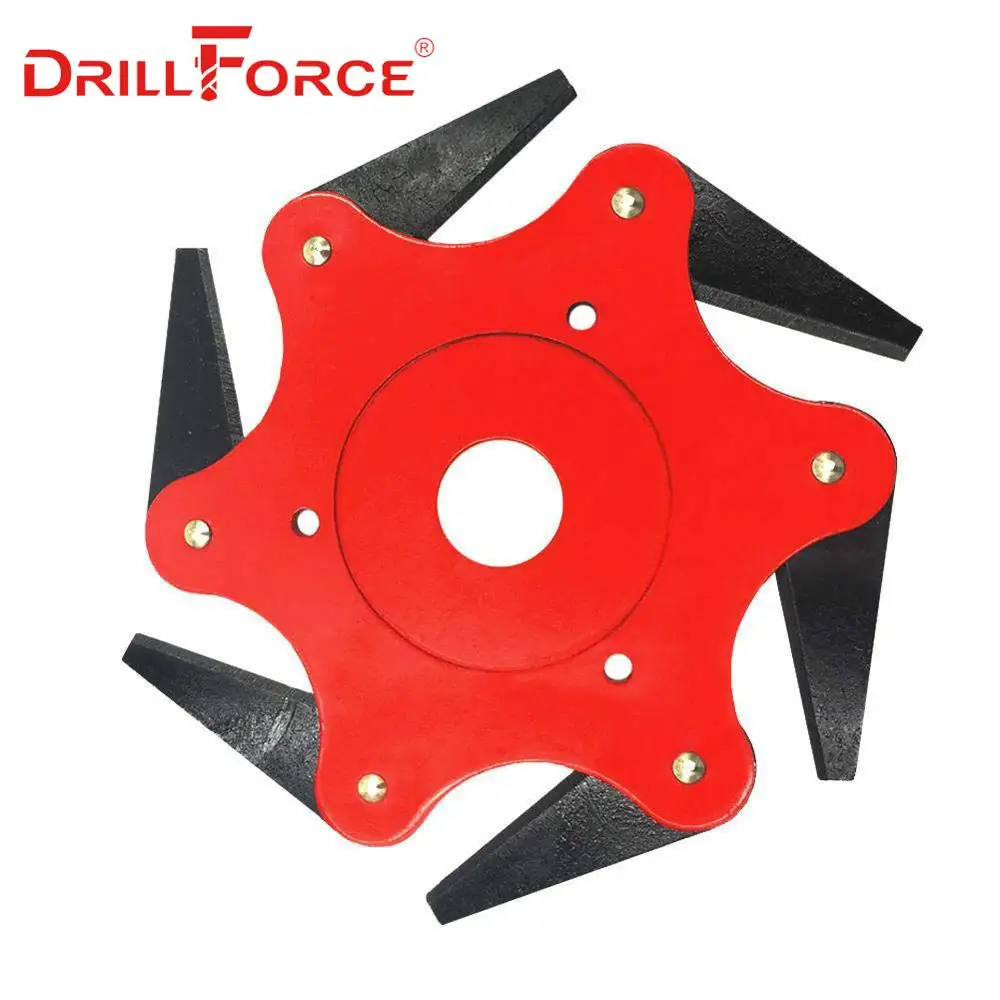 

Drillforce 6 Teeth Brush Cutter Blade Trimmer Metal Blades Trimmer Head 65Mn Garden Grass Trimmer Head For Lawn Mower