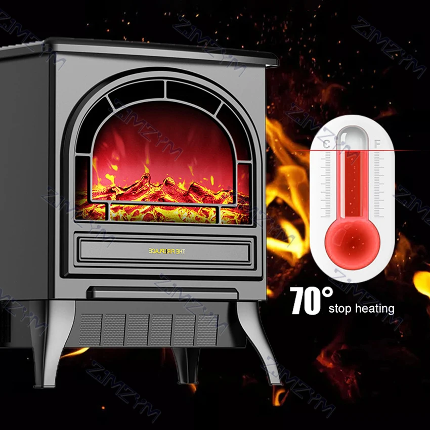 Электрический обогреватель для камина Freestand, 1800 Вт, 3d-симуляция эффекта пламени, дистанционное управление, для дома и офиса, обогреватель, радиатор