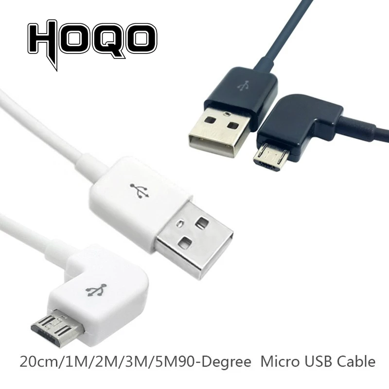 Krótki 0.2m 1m 2m 3m 5m micro usb 90 kątowy micro-b szybka ładowarka kabel do ładowania do synchronizacji danych 2A przewód