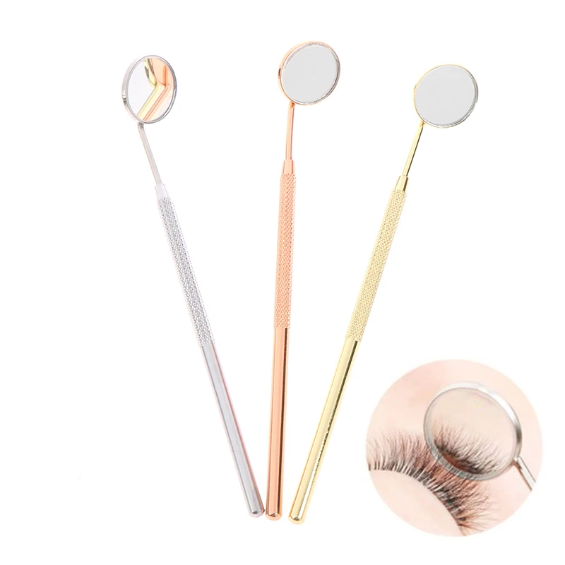 

1PC Handheld Eyelash Mirror Large Eyebrow Extensions Cosmetic Mirror Makeup Mirror Magnifying Beauty Mirror Oral Dental Mirror