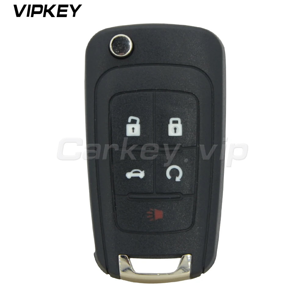 

Remotekey 5pcs Flip Remote Key Shell Case 5 Button For Chevrolet Cruze Buick