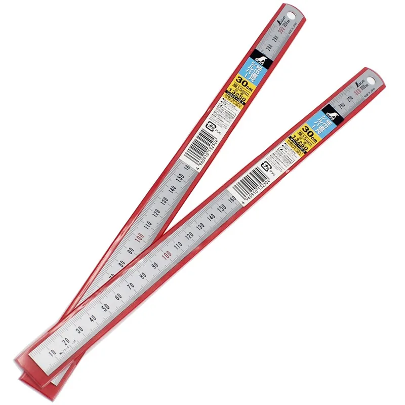 SHINWA Penguin Flexible Stainless Steel Rule Hard Chrome Finish 30cm Narrow Style Ruler 13250