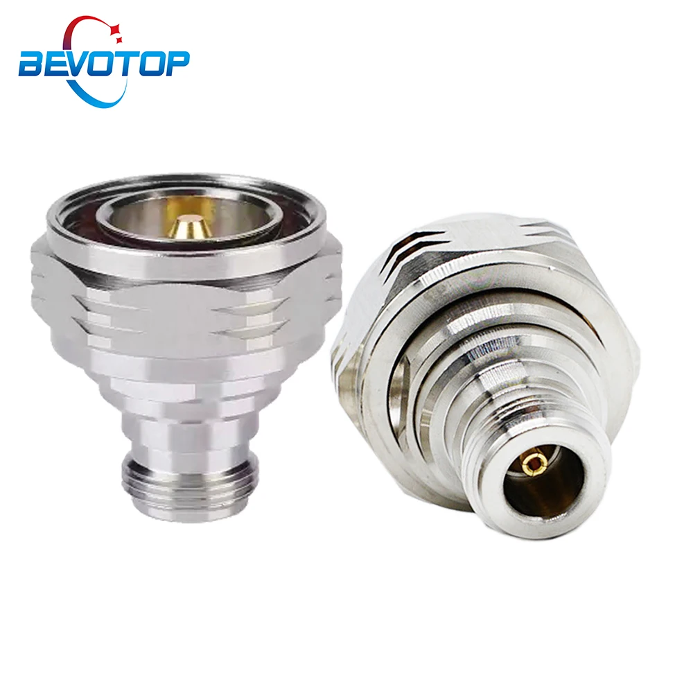 1PCS L29 7/16 DIN Male Plug Connector to N Female Jack Connector RF Microwave Coaxial Adapter 50 Ohm BEVOTOP