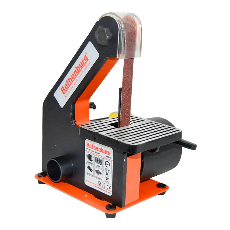 Vertical Belt Sander Woodworking Metal Grinding/Polishing Belt Size 25x762mm Work Table Size 130x130mm 350W Copper Motor 762