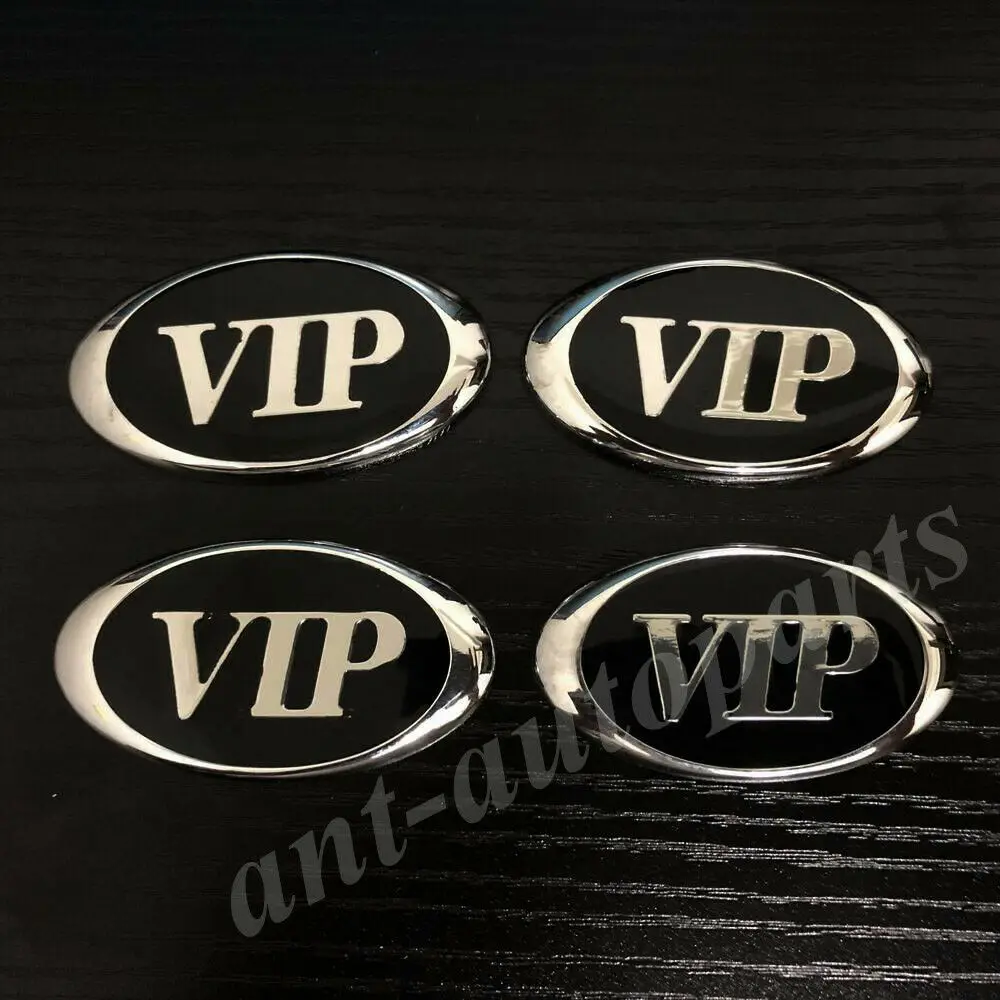 

4x Metal VIP Luxury Car Emblem Trunk Badge Motorcycle Gas Tank Decals Sticker