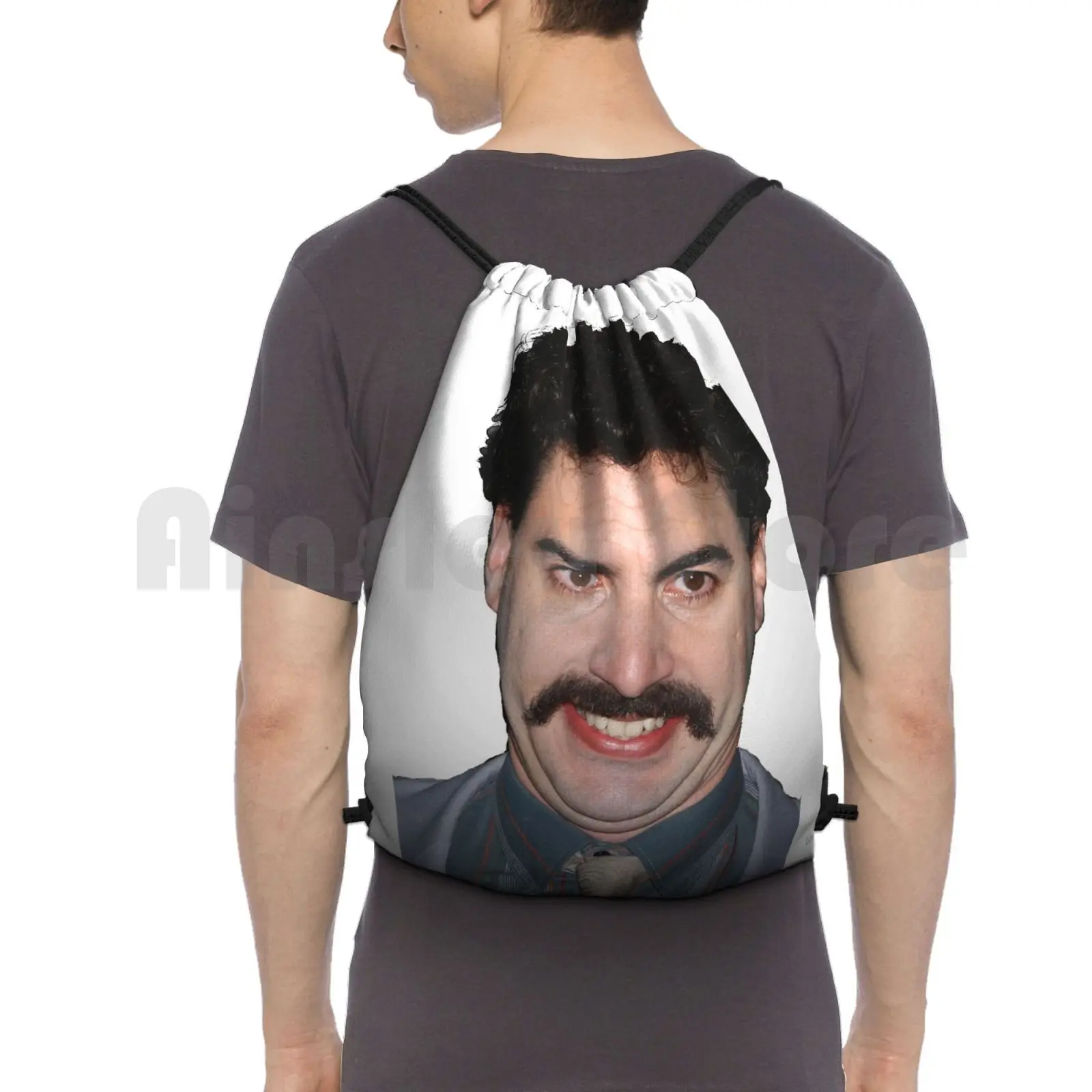 Backpack Drawstring Bag Riding Climbing Gym Bag Sacha Baron Cohen Ali G Grimsby Comedy British Kazakhstan Uk Funny