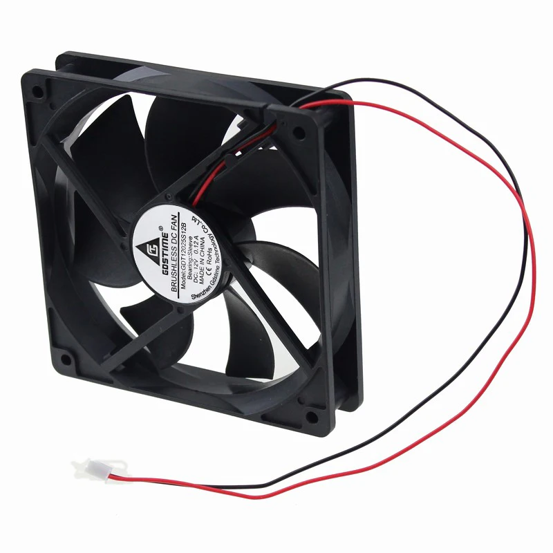 GDT-Ventilateur DC sans balais pour ordinateur PC, 1500 tr/min, 12V, 120x120x25mm, 12025S, 120mm