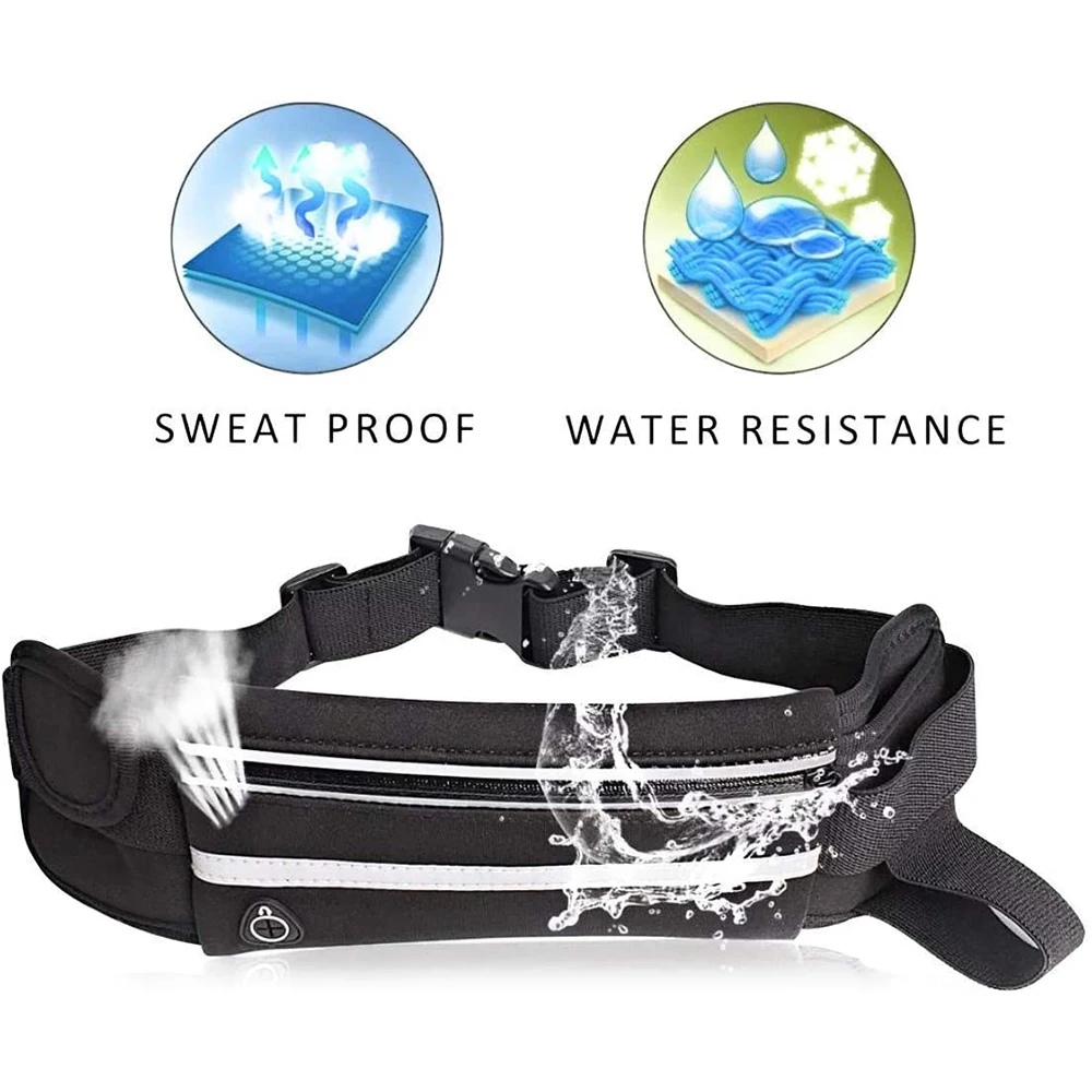 Riñonera deportiva resistente al agua Unisex, bolsa de cintura de diseño delicado, portátil, para correr, gimnasio y Fitness