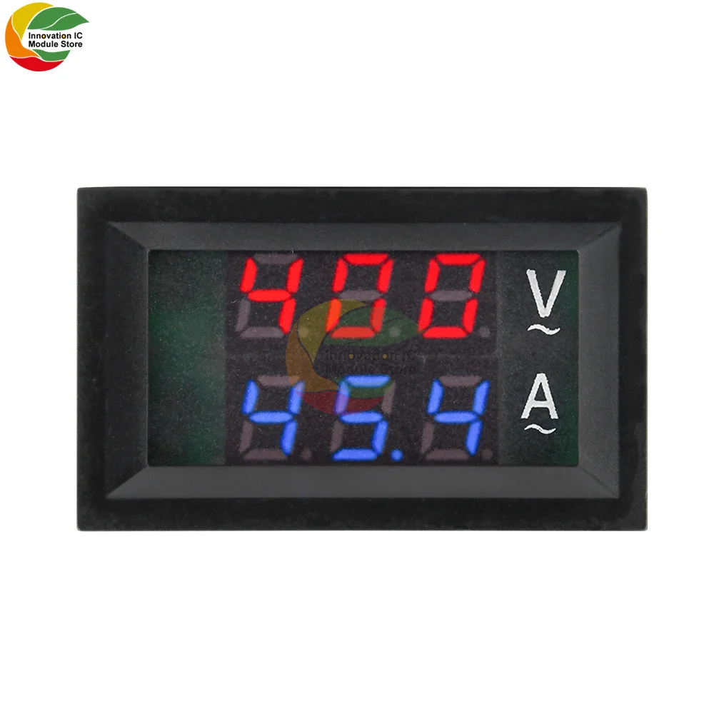 AC50-500V 10A 50A 100A LED high precision dual display voltmeter ammeter 220V voltmeter ammeter with current transformer