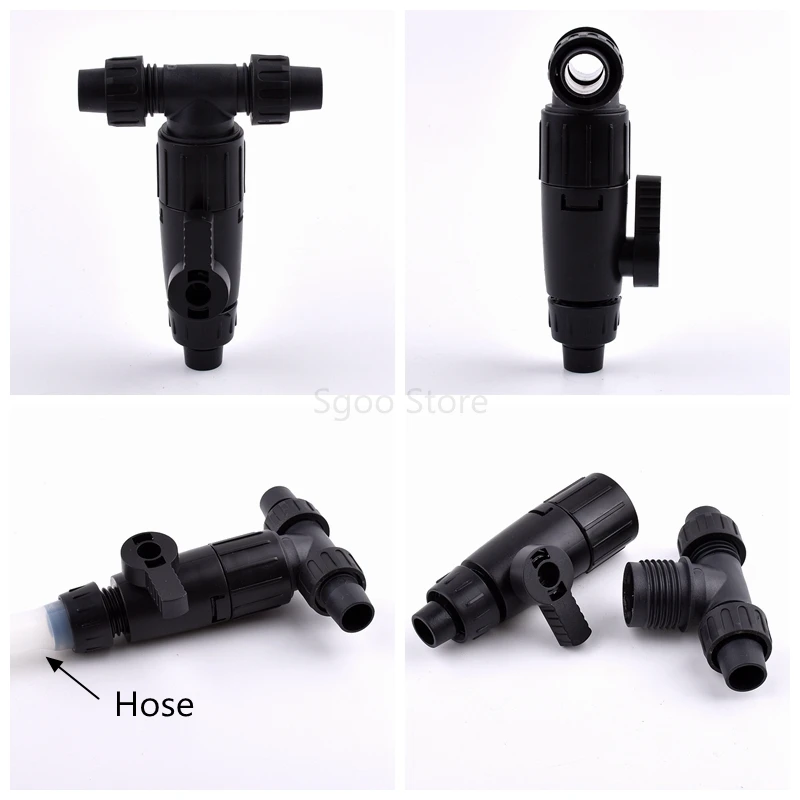 

12/16MM Pagoda Hose Quick Connect Tee Valve Garden Irrigation Fittings Aquarium Quick Release Tee Valve Of Water Pipe Fish Tank