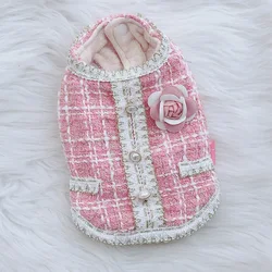 Princess Dogs Cats Dress Coat Plaid Patterns Pet Puppy Skirt Autumn/Winter Clothes Outfit 3 Colours