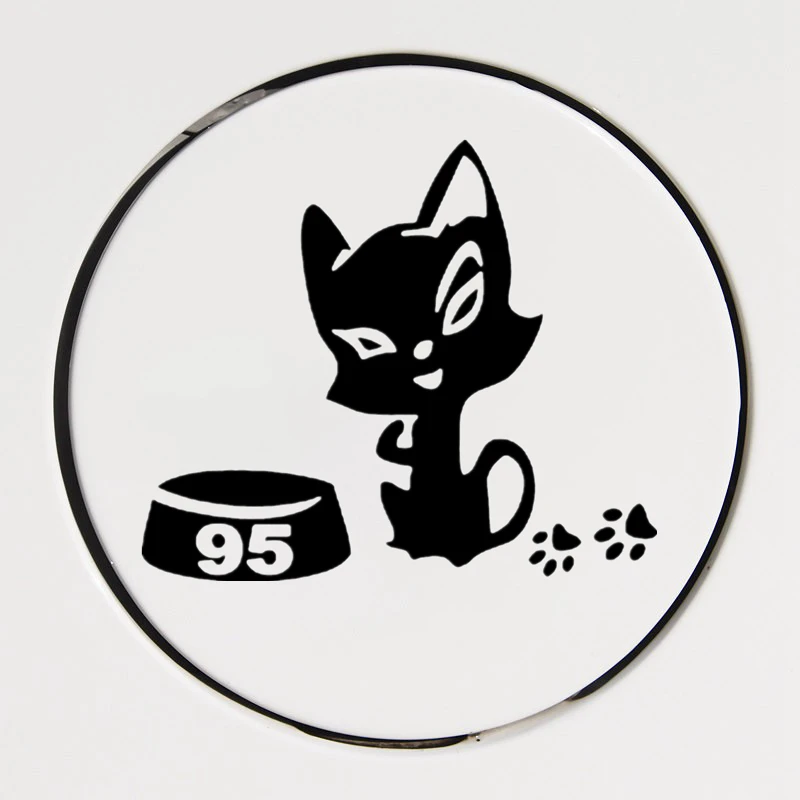 1 piece Car Stickers, Motorcycle Decals Cat on A Gas Tank 95 Decorative Accessories,to Cover Scratches Waterproof  PVC.12cm*10cm