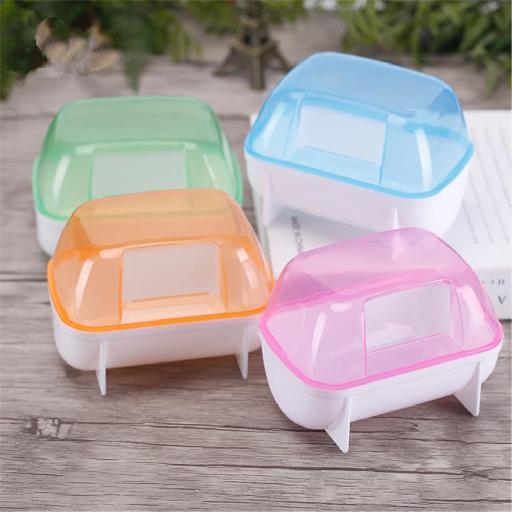 1PC Small Pets Sand Bath Box Hamster Shower Sand Bathtub Rat Hamster Hideout Sand Bath Container For Lemming Chinchilla Gerbil