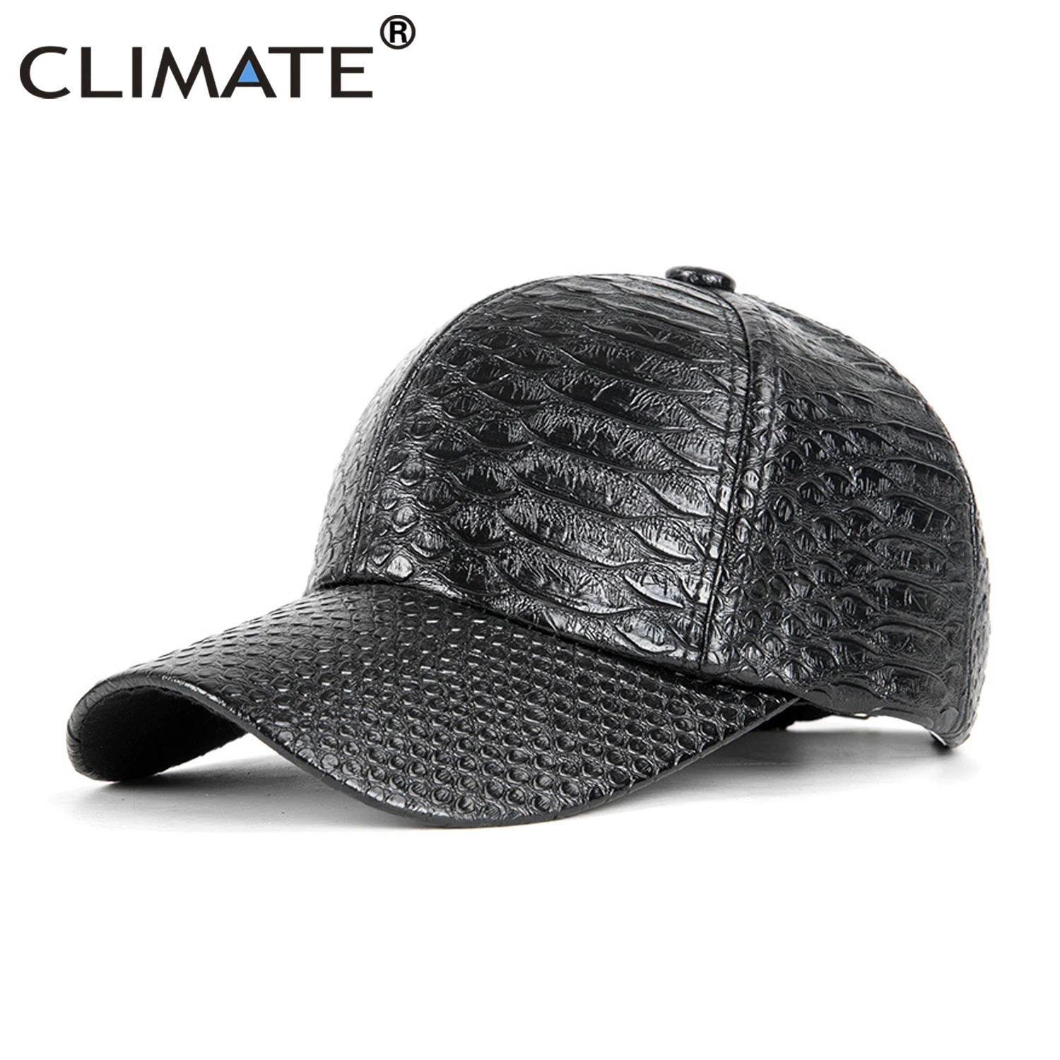 

CLIMATE Crocodile Snak Skin Cap Street Dancer Hip Hop Cap Skin Rapper Solid Cap Blank Black HipHop Dancer Snapback Caps Hat