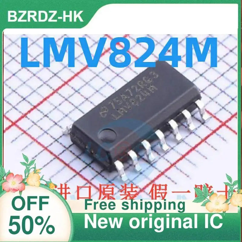 10PCS LMV824 LMV824M LMV824MX SOP14   New original IC
