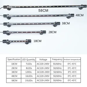 LED WATERPROOF AQUARIUM LIGHT, FISH TANK LIGHT, UVA LAMP, AQUARIES DECORATION, LIGHT LAMP, 18-58CM, 220-240V, 5730CHIP 8 Main sales luminaire marine aquarium - №4