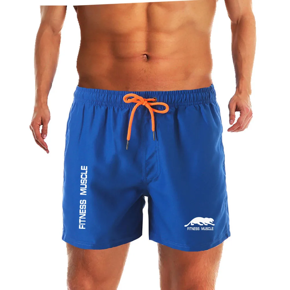 2022 Summer Quick Drying Men Surf Beach Shorts Fitness Muscle High Quality Water Sports Men Beach Shorts Mesh Lining Short Pants