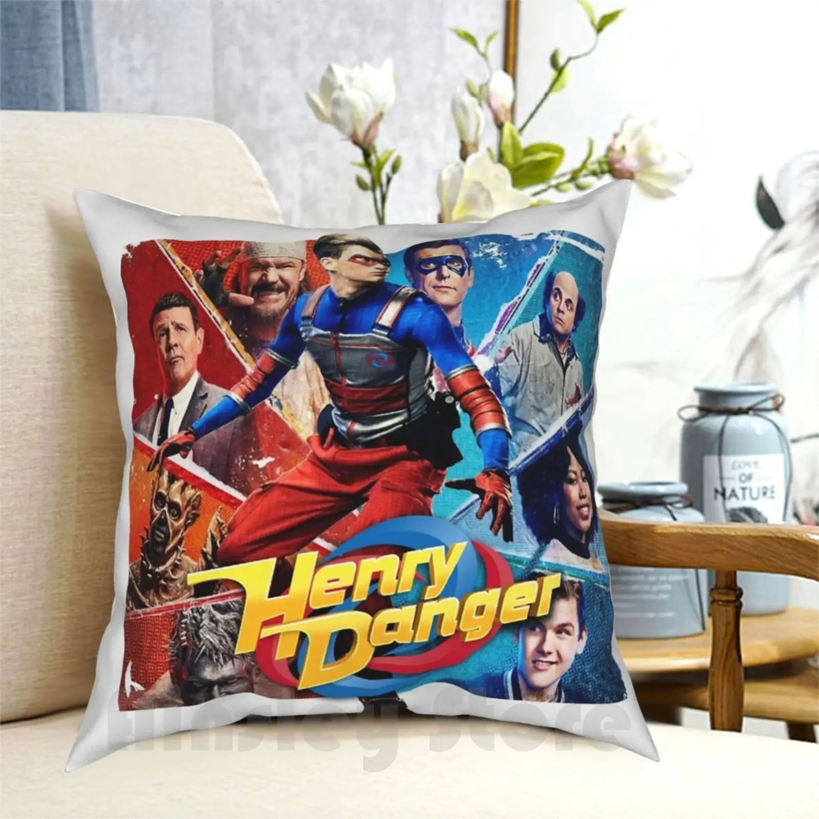 

Henry Danger Good Vs. Evil Pillow Case Printed Home Soft DIY Pillow cover Henry Danger Captain Man Tv Show Kids Children