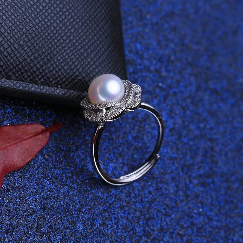 FENASY New Natural Freshwater Pearl Rings For Women 925 Sterling Silver Jewelry Party Ring Anniversary Gift