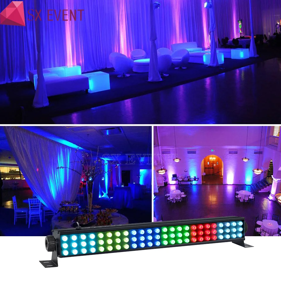 36W 72LED RGB 3in1 DMX512 Indoor LED Linear Bar Wall Washer Light