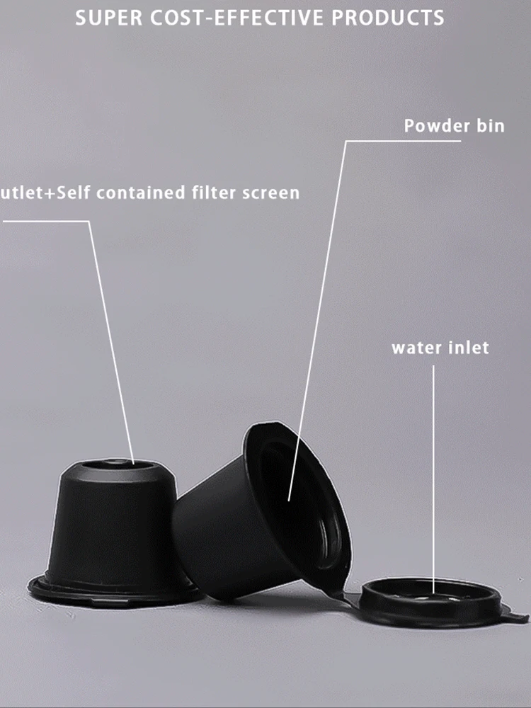 10 pièces filtre à café 20ml filtres à capsules de café rechargeables réutilisables pour Nespresso avec cuillère brosse accessoires de cuisine